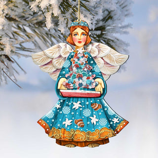 Christmas Tree Boat Guardian Wooden Ornaments by G. DeBrekht - Coastal Holiday Decor - 8152724-3