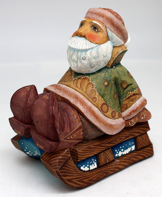 Hitching Santa Sleigh Figurine 4.5