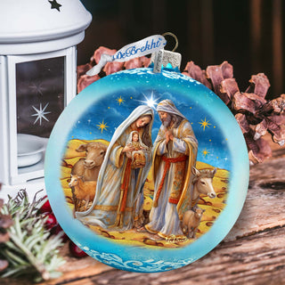 Betelhem Miracle Large Balls, Limited Edition Mercury Glass Ornament by G.Debrekht - Nativity Holiday Decor - 73939