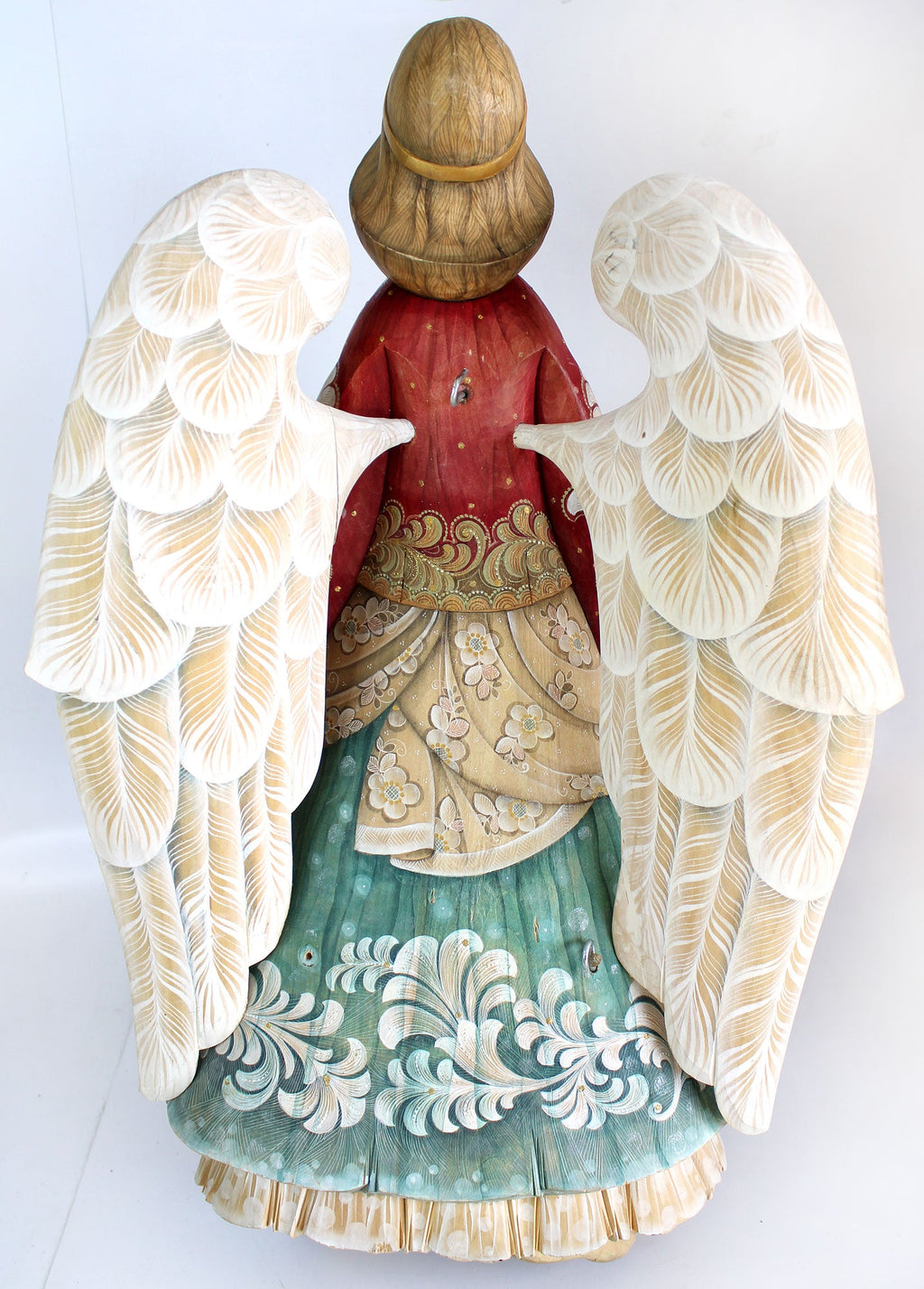 One-of-a-Kind Angel Hand-Painted WOODCARVED Hand Painted Figurine 23