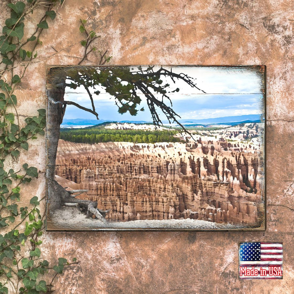 Canyon Tree View Art Wooden Wall Art by Nature Wonders - Nature Wildlife Decor - 95281B