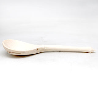 Wooden Spoons 3-Piece Set - Old World Unpainted Natural Wood 8-Inch Kitchenware and Home Decor - Handmade from Linden Wood Ready to be Painted or Perfect as a Gift Make-It-Take-It