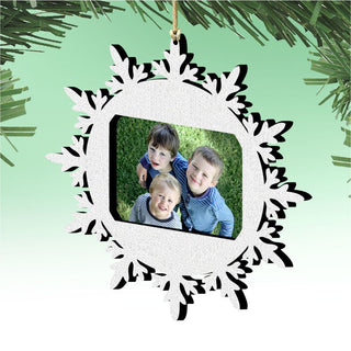 Snowflake Christmas Picture Frame Ornaments - Ornament for Photo by G.DeBrekht - Christmas Decor - 8141156PF