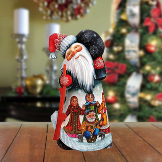 Midnight Dance Party Santa Hand-Painted WOODCARVED Figurine by G. DeBrekht - Christmas Decor - 821448 *** PRE-ORDER - Handmade Just for You! ***