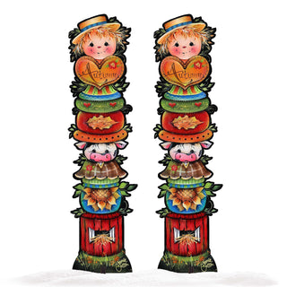 For the Love of Autumn Set of 2 Walkway Greeters Outdoor Decor by Jamie Mills-Price - Halloween Thanksgiving Decor - 8457804F-S2