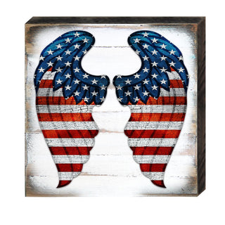 USA Wings Wooden Decor - American Patriotic Decor - 8187131B