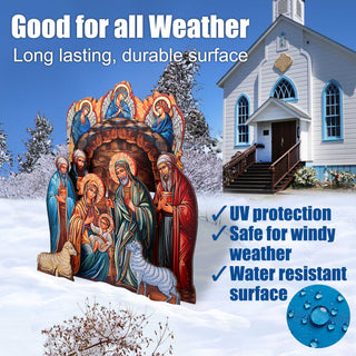 Life Size Orthodox Nativity Life Size Oversized Outdoor Decor by G. DeBrekht - Nativity Holiday Decor - 852762F-S8-XXLG