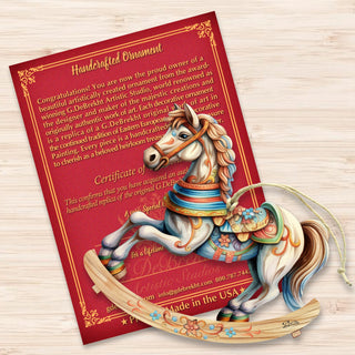 Rocking Horse Wooden Ornaments by G. Debrekht - Christmas Decor - 8100196-1