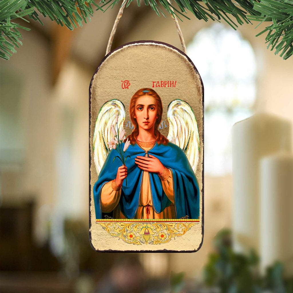 Saint Gabriel the Archangel Religious Christian Sacred Icon Ornament - Inspirational Icon Decor - 87040