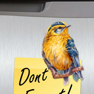 Winter Birds Decorative Eco Wood Magnets Set of 6 by G. Debrekht - Christmas Decor - 8090005G-S6