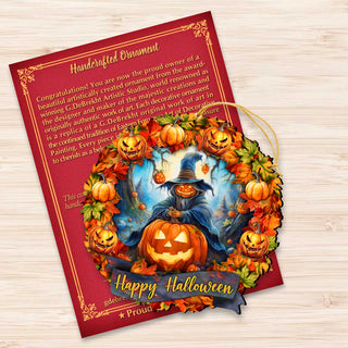 Happy Halloween Wreath Ornaments by G. Debrekht - Halloween Decor - 8652821