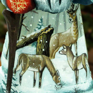 Reindeer Santa Hand-Painted WOODCARVED Masterpiece by G. DeBrekht - Wildlife Holiday Decor - 8215097 *** PRE-ORDER - Handmade Just for You! ***
