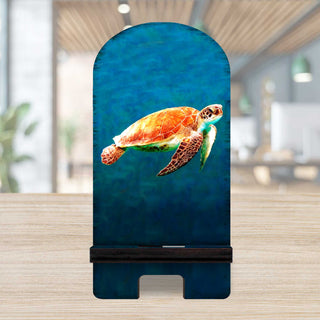 The Turtle Coastal Cell Phone Stand Wood Mobile Tablet Holder Charging Station Organizer - 892048