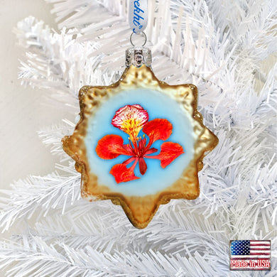 Flower Mercury Glass Ornament by G. DeBrekht - Coastal Holiday Decor - 776285
