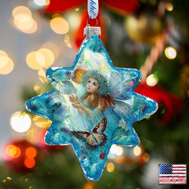 Flower Fairy Glass Ornament by G. DeBrekht - Christmas Decor - 754-084