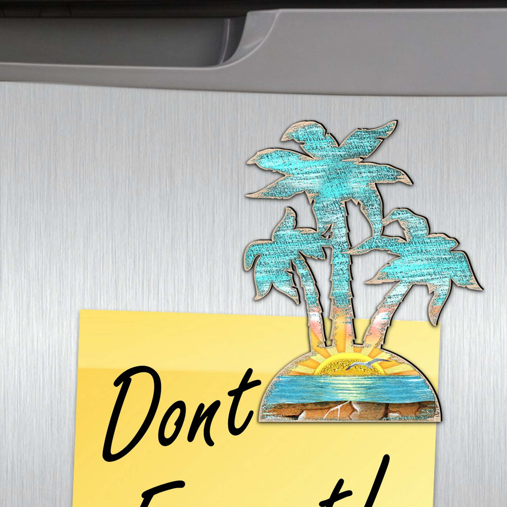 Nautical Decorative Eco Wood Magnets Set of 6 by G. Debrekht - Coastal Decor - 8090061G-S6