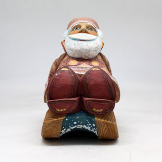 Santa on Sleigh Figurine 5.5x5.5x3.5