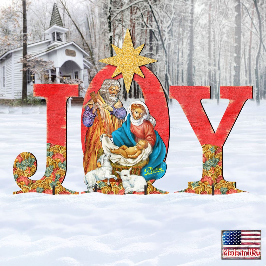 Joy Regal Outdoor Nativity Set by G. DeBrekht - Nativity Holiday Decor - 8121456F-S3M