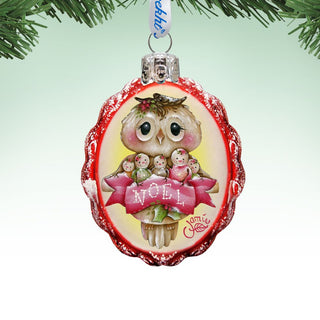 Noel Owl Mercury Glass Ornament by Jamie Mills-Price - Christmas Santa Snowman Decor - 778204-7509