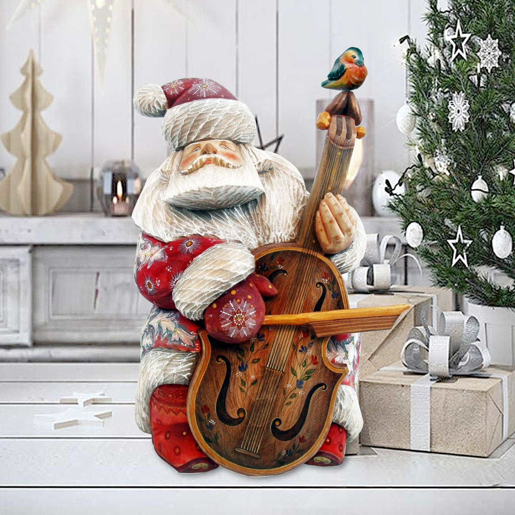Jolly Orchestra Santa Hand-Painted WOODCARVED Masterpiece by G. DeBrekht - Christmas Decor - 216210