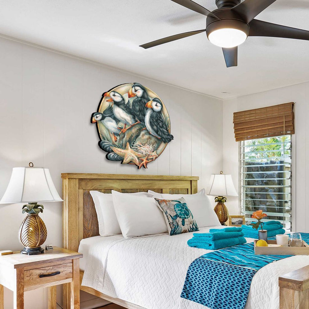 Send in the Clowns Puffins Wall Art by J. Bergsma - Wildlife Holiday Decor - 8591848W-JB