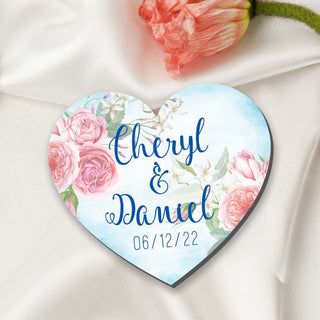 Wedding Favors gifts Custom heart shaped personalized magnets Heart shaped wedding invitation Save the Date Bridal shower wedding - 94505G