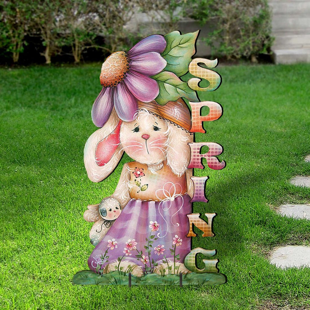 Bunny Easter Outdoor Scene by Jamie Mills-Price - Easter Spring Decor - 8457604F