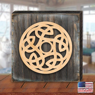 Celtic Spiral Wood Box Sign Wooden Wall Art by Celtic Art - Celtic Decor - 953164B