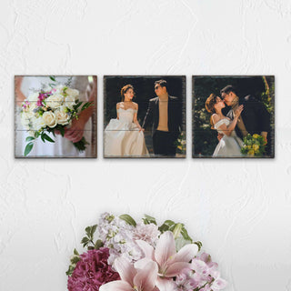 Personalized Gift Square Photo - Custom Portrait on Wood