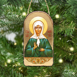 Matrona Plaque Religious Orthodox Sacred Icon Ornament - Inspirational Icon Decor - 87048