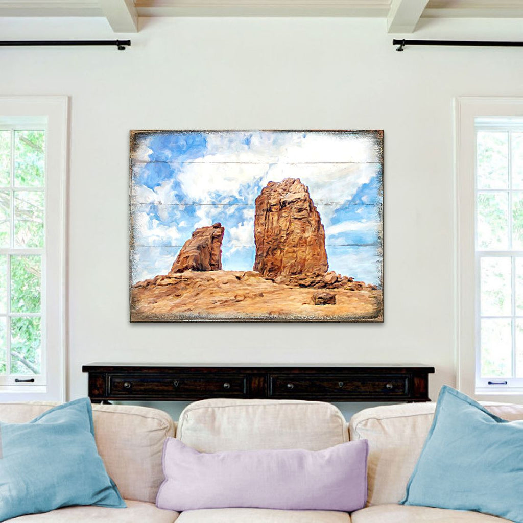 Hogge Canyons Landscape Wooden Wall Art by Nature Wonders - Nature Wildlife Decor - 95276B