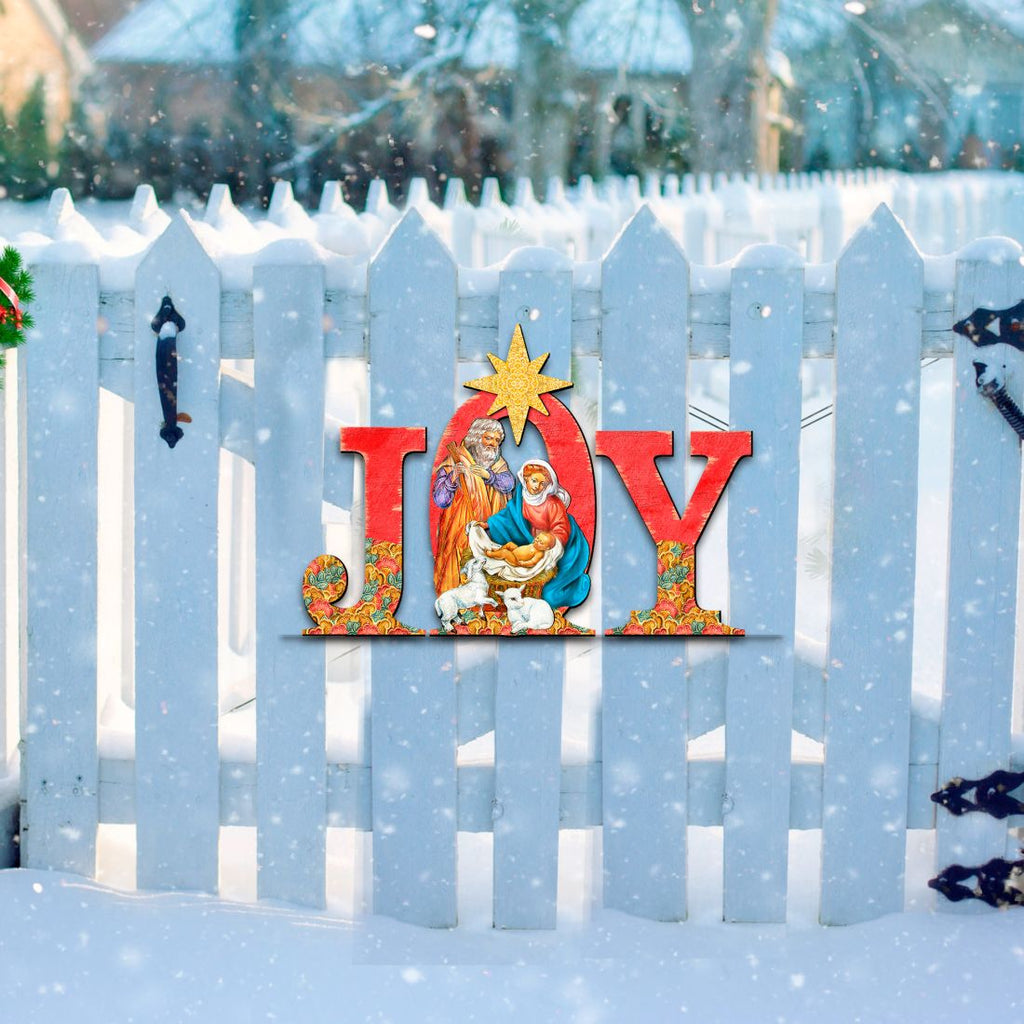 Regal Joy Nativity Christmas Nativity Door Decor by G. DeBrekht - Nativity Holiday Decor - 8121456H