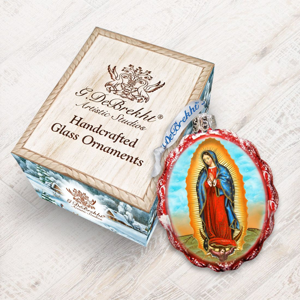 Lady of Guadalupe Mercury Glass Ornament by G. DeBrekht - Nativity Holiday Decor - 772020