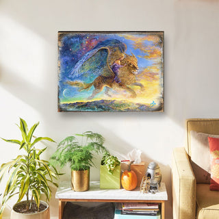 Where Are We Going My Lovely Fantasy Wooden Wall Art by Josephine Wall - Fantasy Decor - 852142-JW