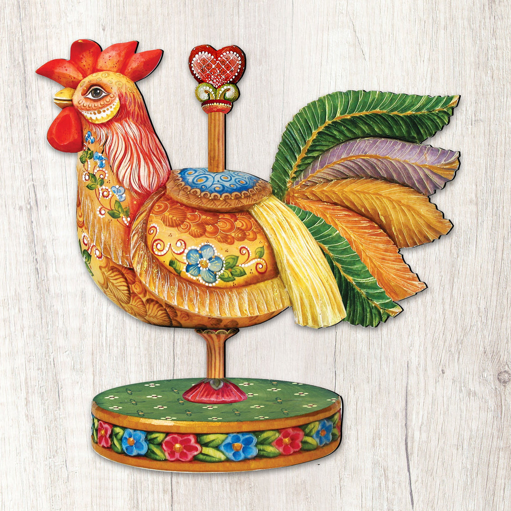 Carousel Rooster Holiday Decor by DeBrekht - Designocracy - 8114038M
