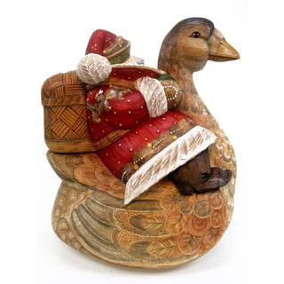 Santa on Goose Piggy Bank Box 8