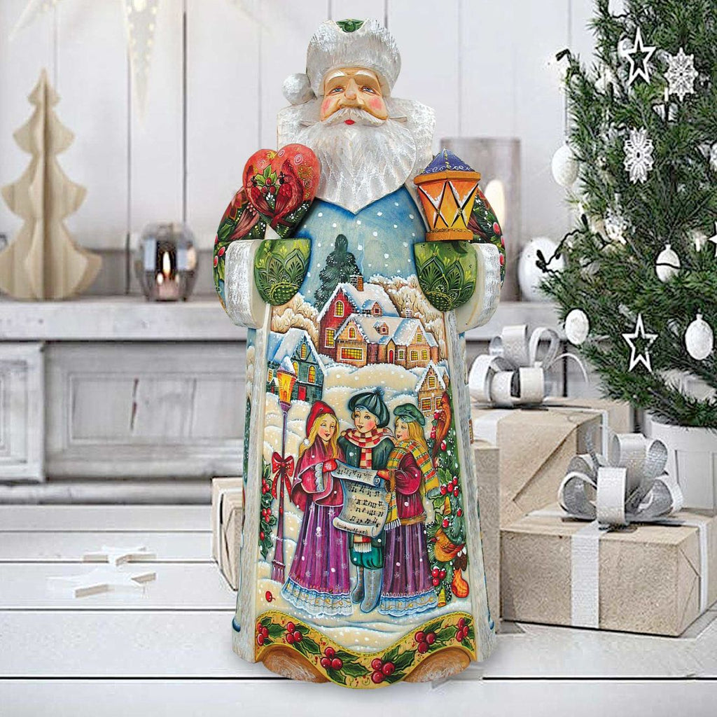In Harmony Santa Hand-Painted WOODCARVED Masterpiece by G. DeBrekht - Christmas Decor - 213311