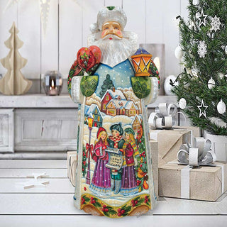 In Harmony Santa Hand-Painted WOODCARVED Masterpiece by G. DeBrekht - Christmas Decor - 213311
