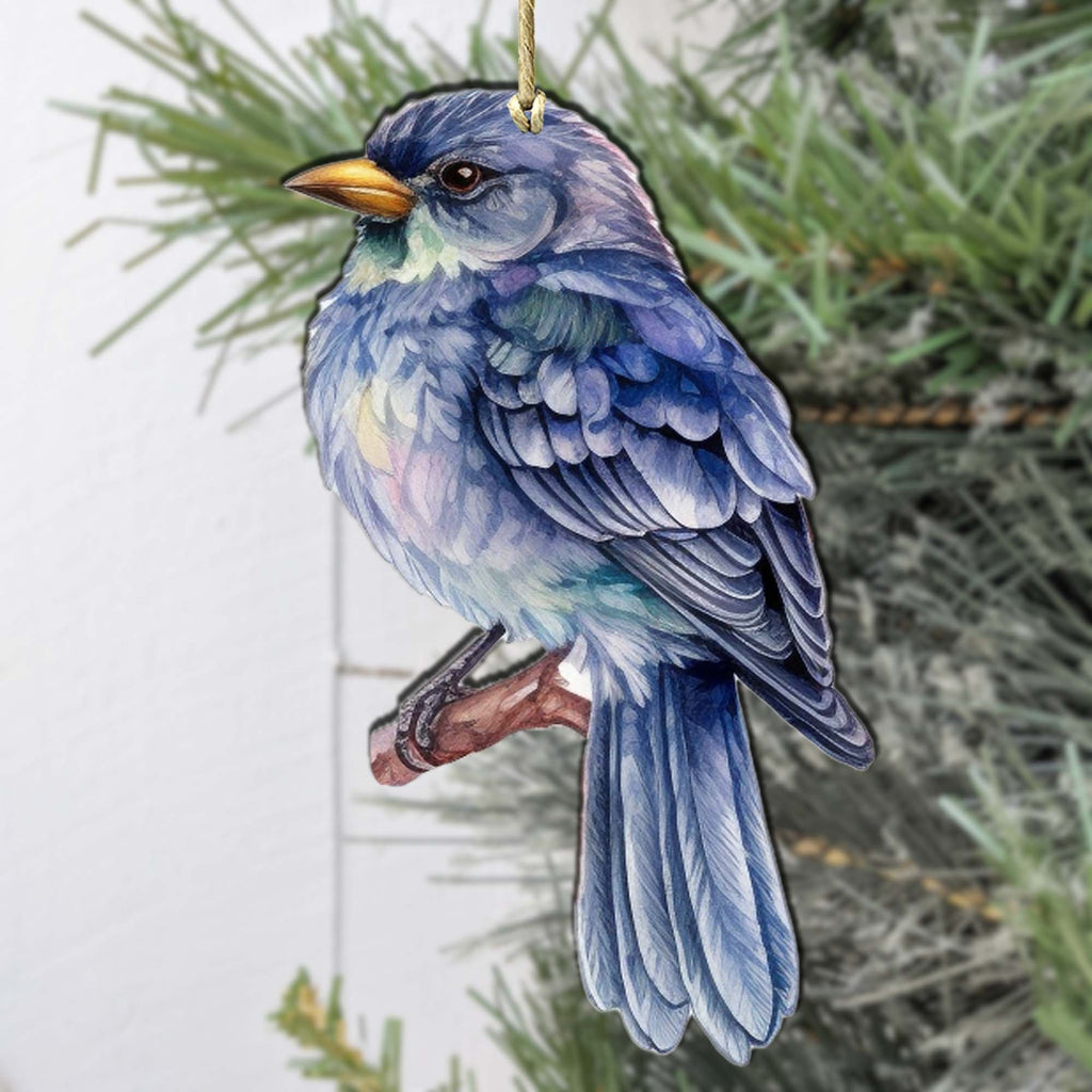 Alaskan Bluebird Wooden Ornaments by G.Debrekht - Wildlife Holiday Decor - 8710005-2
