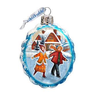 Fun Skiing Mercury Glass Ornament by G. DeBrekht - Christmas Decor - 773022