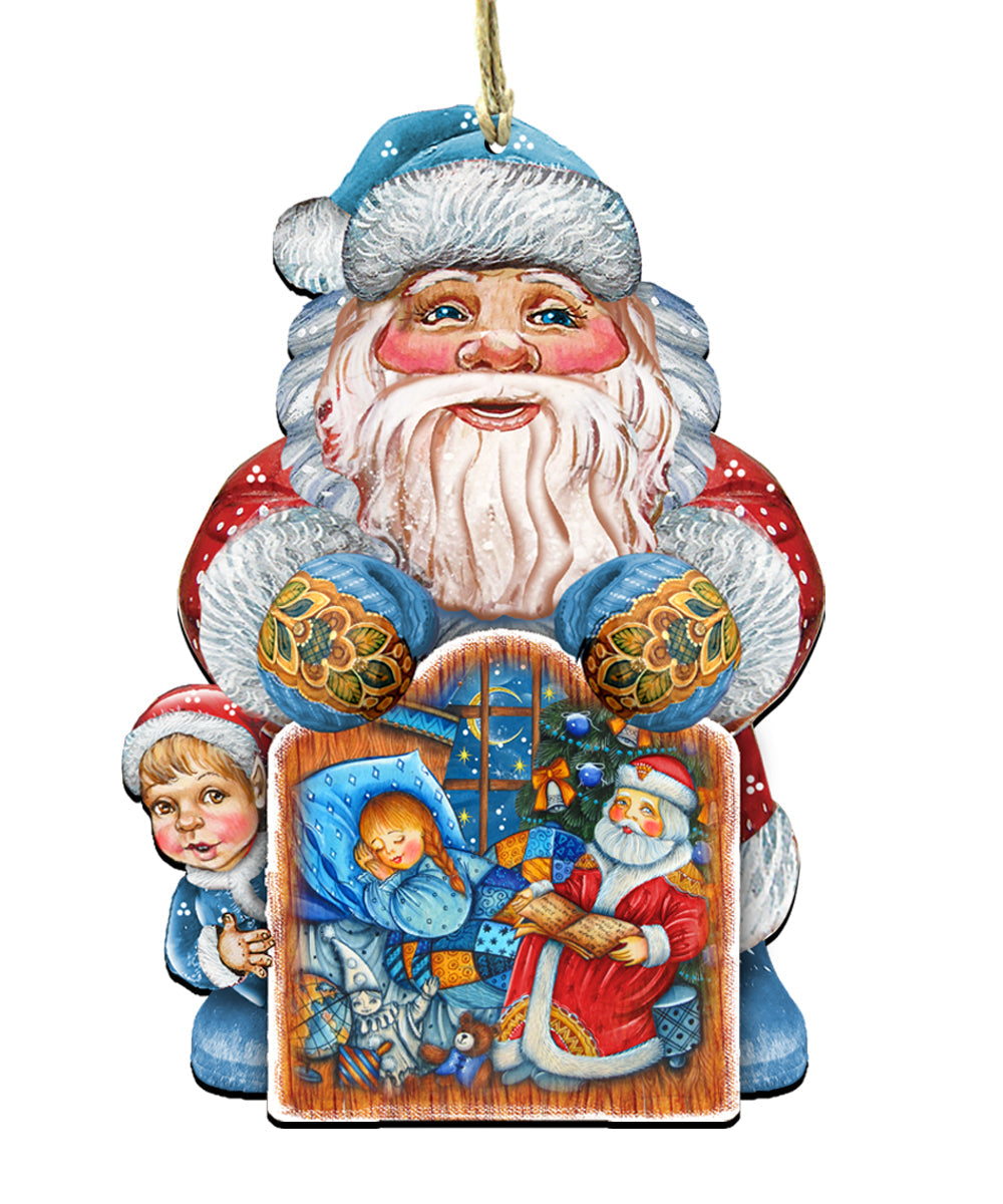 Christmas Night Christmas Door Decor by G. DeBrekht - Christmas Santa Snowman Decor - 8119173H