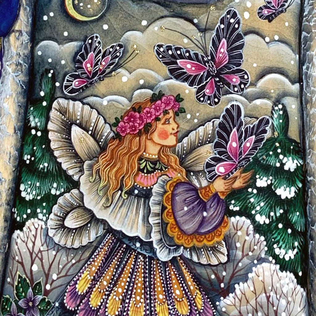 The Fairy Lady Santa Hand-Painted WOODCARVED Masterpiece by G. DeBrekht - Christmas Decor - 217012 *** PRE-ORDER - Handmade Just for You! ***