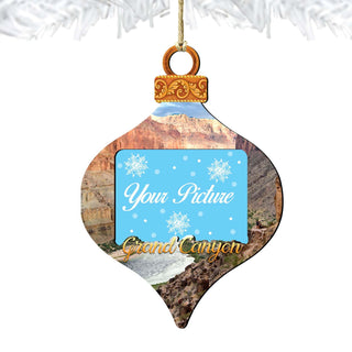 Canyon Picture Frame Ornaments - Ornament for Photo - Wildlife Holiday Decor - 8112182-3PF