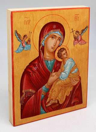 Virgin Mary Directress - Original One-of-a-Kind Orthodox Icon Handpainted on Wood 8 x 5.5