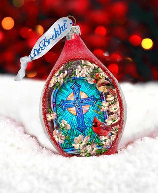 Sunday Morning Drop Glass Ornament by D. Gelsinger - Easter Spring Decor - 757-056-DG