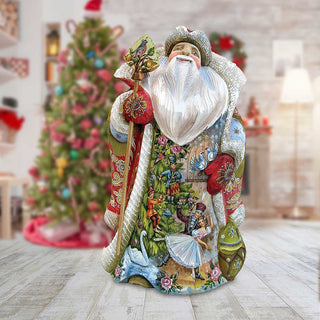 12 Days of Christmas Hand-Painted WOODCARVED Santa Masterpiece by G. Debrekht - Christmas Decor - 241210