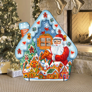 Santa Gingerbread House Life Size Outdoor Holiday Decor by G. DeBrekht - Christmas Decor - 81529214F-XXLG