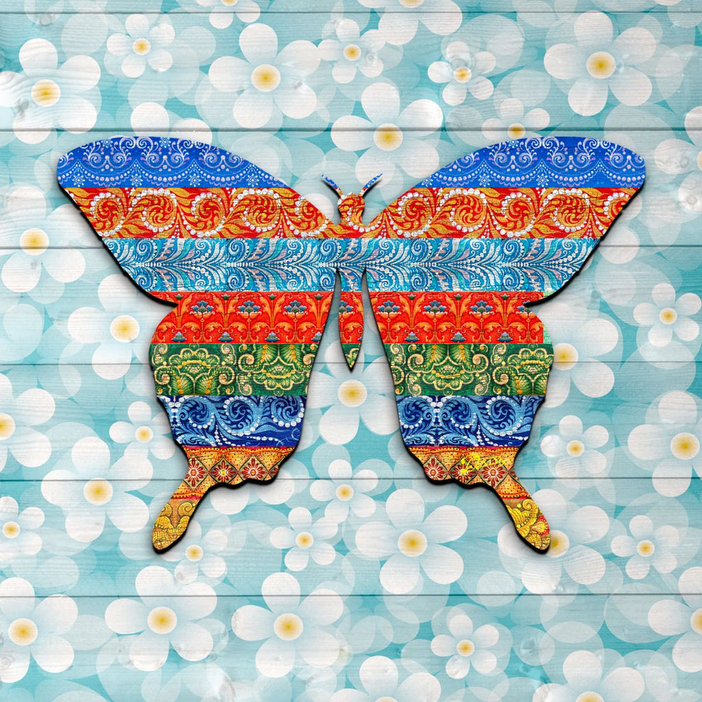 Quilted Butterfly Easter Door Decor by G. DeBrekht - Easter Spring Decor - 8198718H