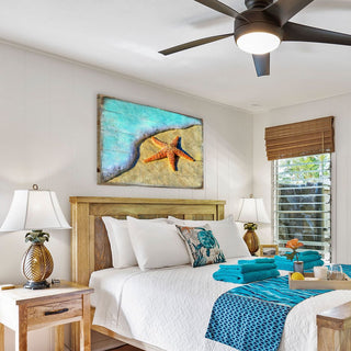 Starfish Wood Wooden Coastal Wall Art by Nature Wonders - Coastal Sea-Life Decor - 95253B