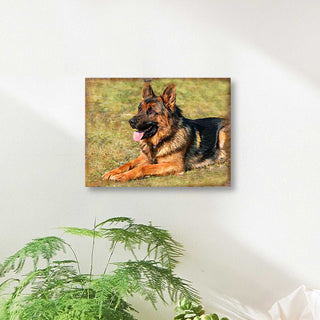 German Shepherd Art Wooden Wall Art by Nature Wonders - Pets Dog and Cats Decor - 95346B